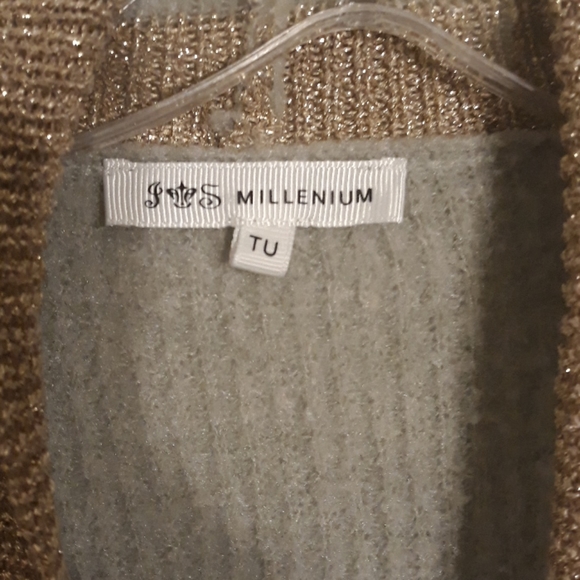 J S Millenium light gray and gold shrug. - Picture 2 of 6
